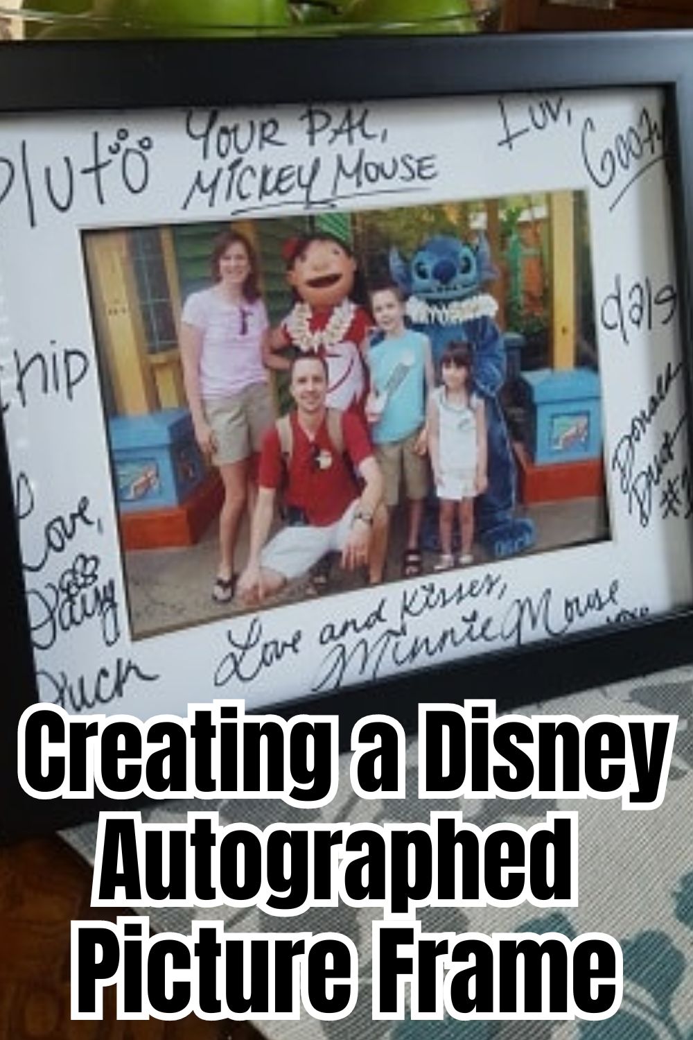 Creating a Disney Autographed Picture Frame