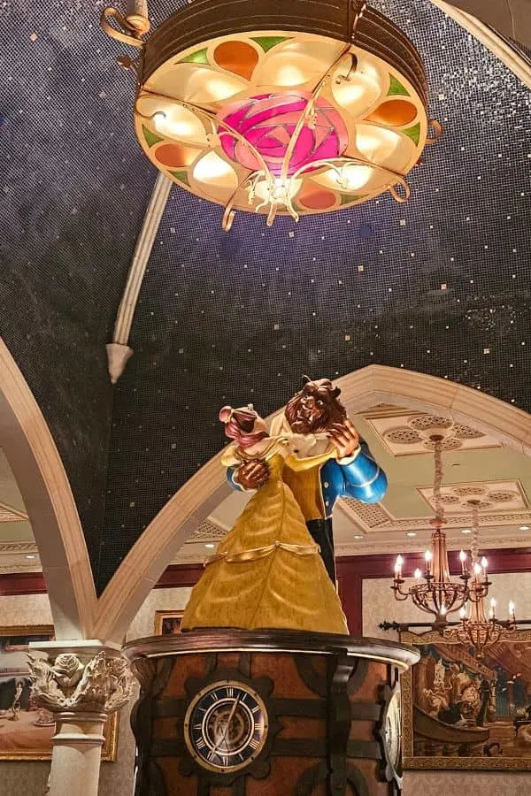 Belle & Beast Dancing Statue at Be Our Guest