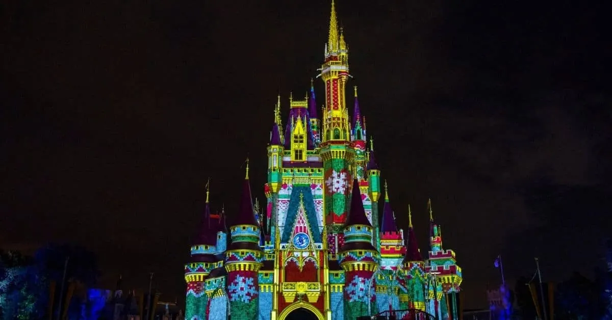 Cinderella Castle at Christmas