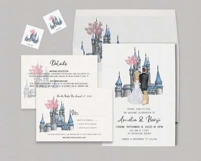 Disney Cinderella Inspired Wedding Invitations