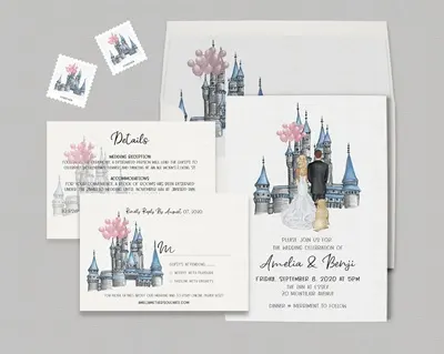 Disney Cinderella Inspired Wedding Invitations