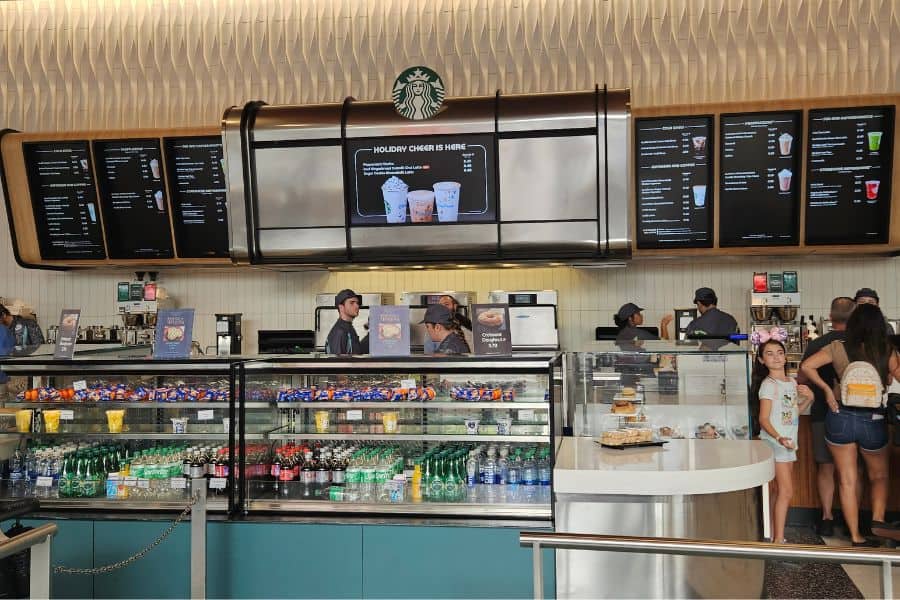 Inside Epcot Starbucks