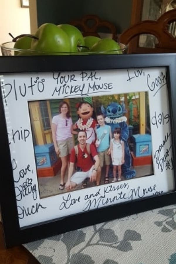 Disney Autograph Photo Mat