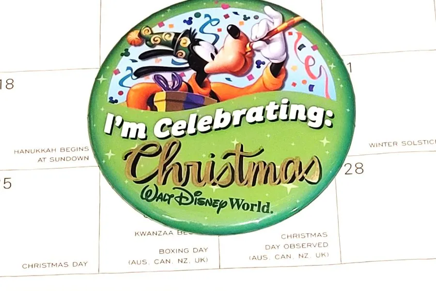 Disney Celebrating Christmas Button