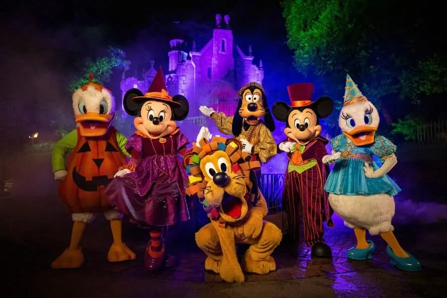 Disney Characters Dressed up for Halloween