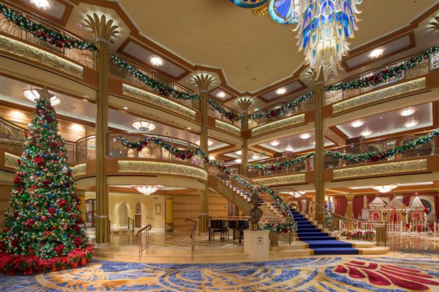 Atrium on Disney Christmas Cruise