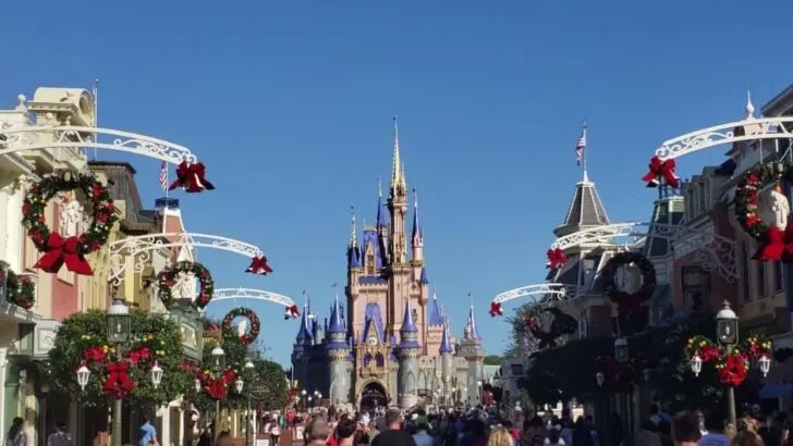 Disney Castle at Christmas
