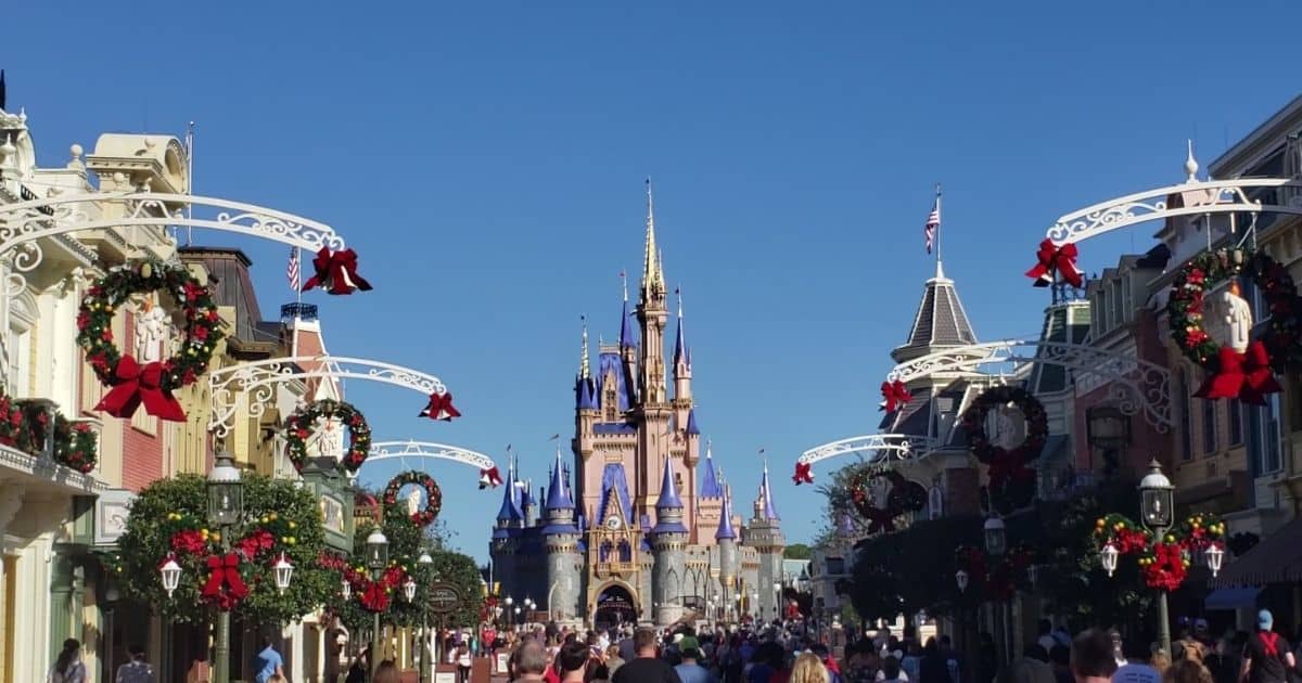 Disney Castle at Christmas
