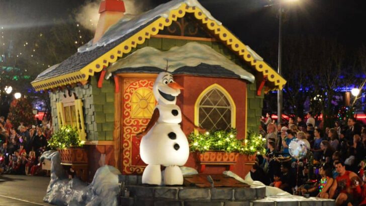 Disney Christmas Parade Olaf Float