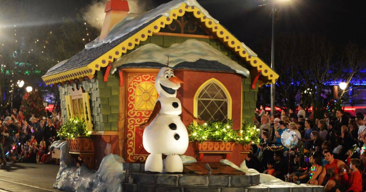 Disney Christmas Parade Olaf Float