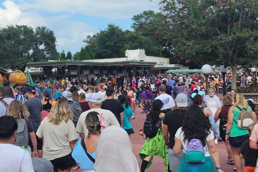 Crowds at Disney in the Fall