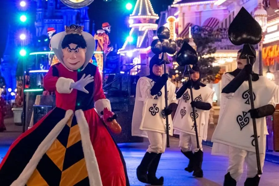 Queen of Hearts at Disney Halloween Parade