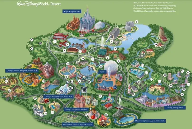 2022 Disney World Map