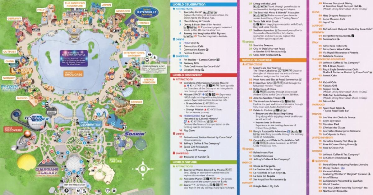 EPCOT map 2026
