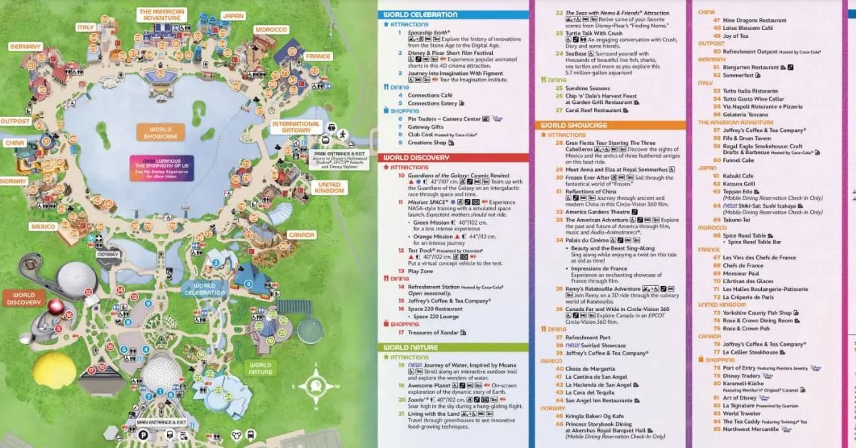 EPCOT Map 2024