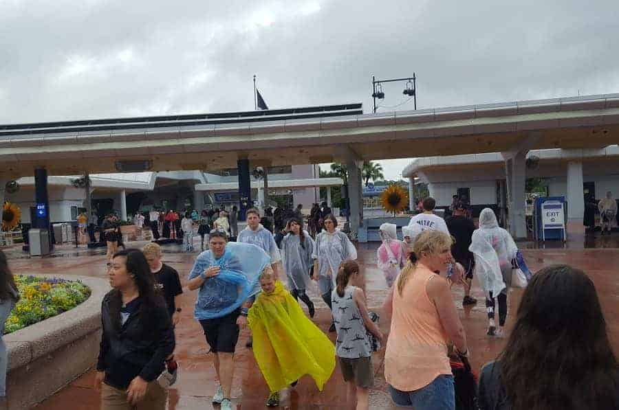 Raining at Epcot