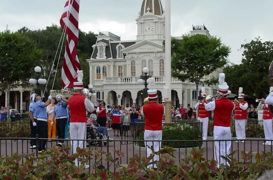 Flag Retreat Ceremony at Magic Kingdom