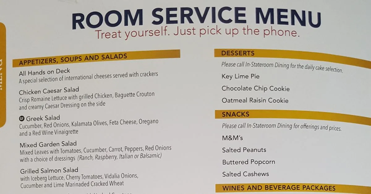 Free Room Service on a Disney Cruise