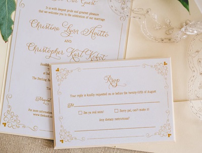 Hidden Mickey Wedding Invitation