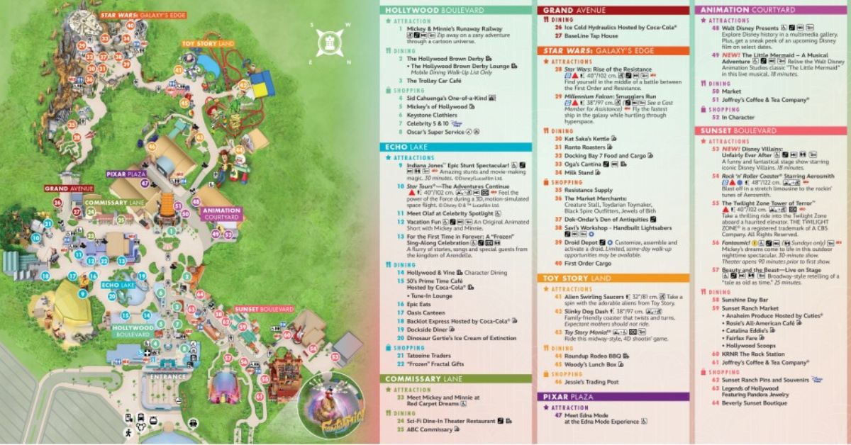 Hollywood Studios Map 2026