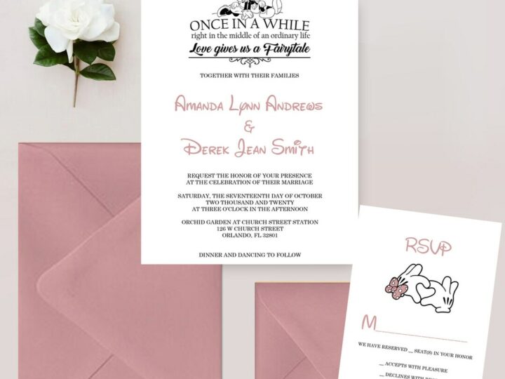 Image for Mickey and Minnie Wedding Invitations