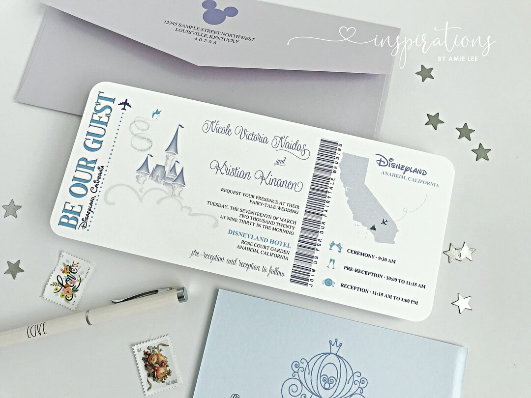 10 Most Beautiful Disney Wedding Invitations