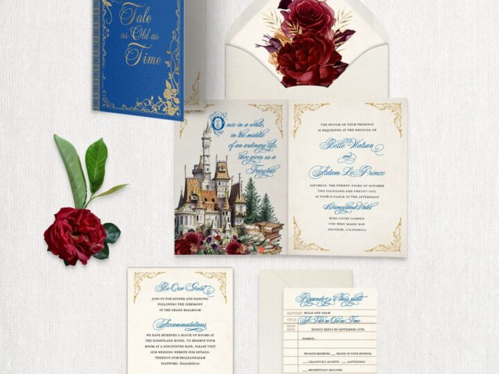 Image for Beauty and the Beast Fairytale Wedding Invitation