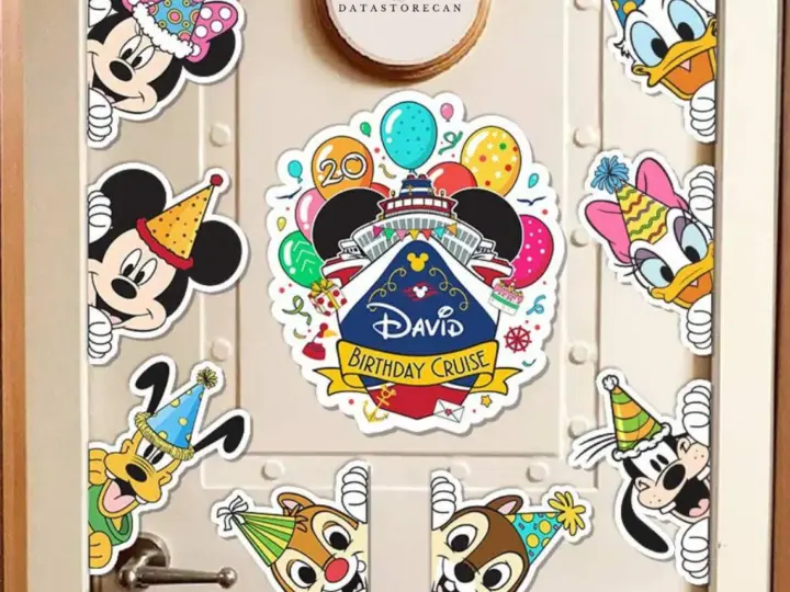 Image for Disney Characters Cruise Birthday Magnet