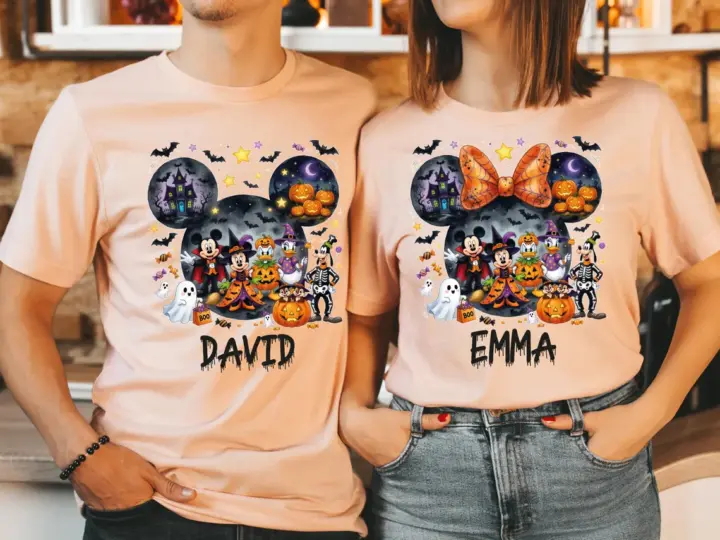 Image for Disney Minnie Mickey Halloween Family Shirt