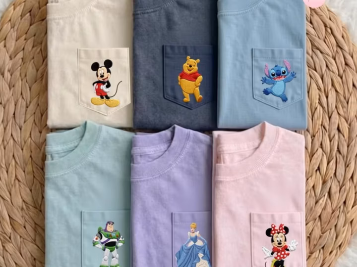 Image for Embroidered Disney Trip Pocket Shirt