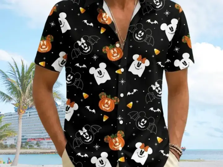 Image for Disney Mouse Ghost Hawaii Shirt