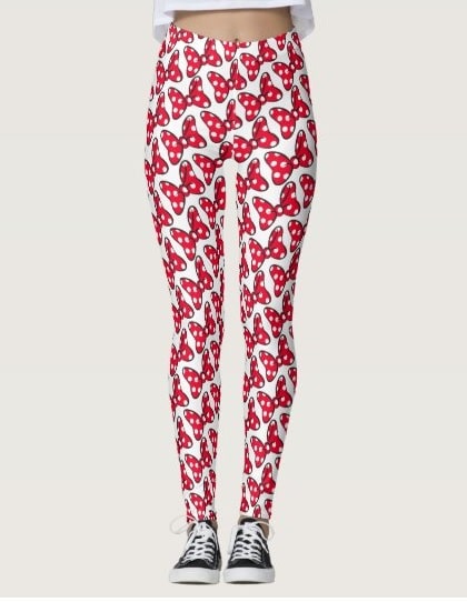 Minnie Mouse Bow Leggings