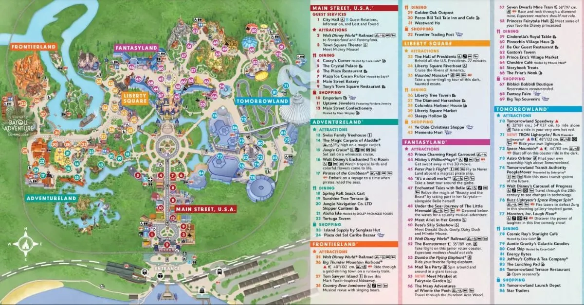Magic Kingdom Map 2024