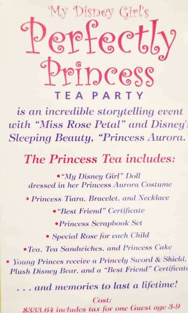 Perfectly Princess Tea Party at Grand Floridian Resort