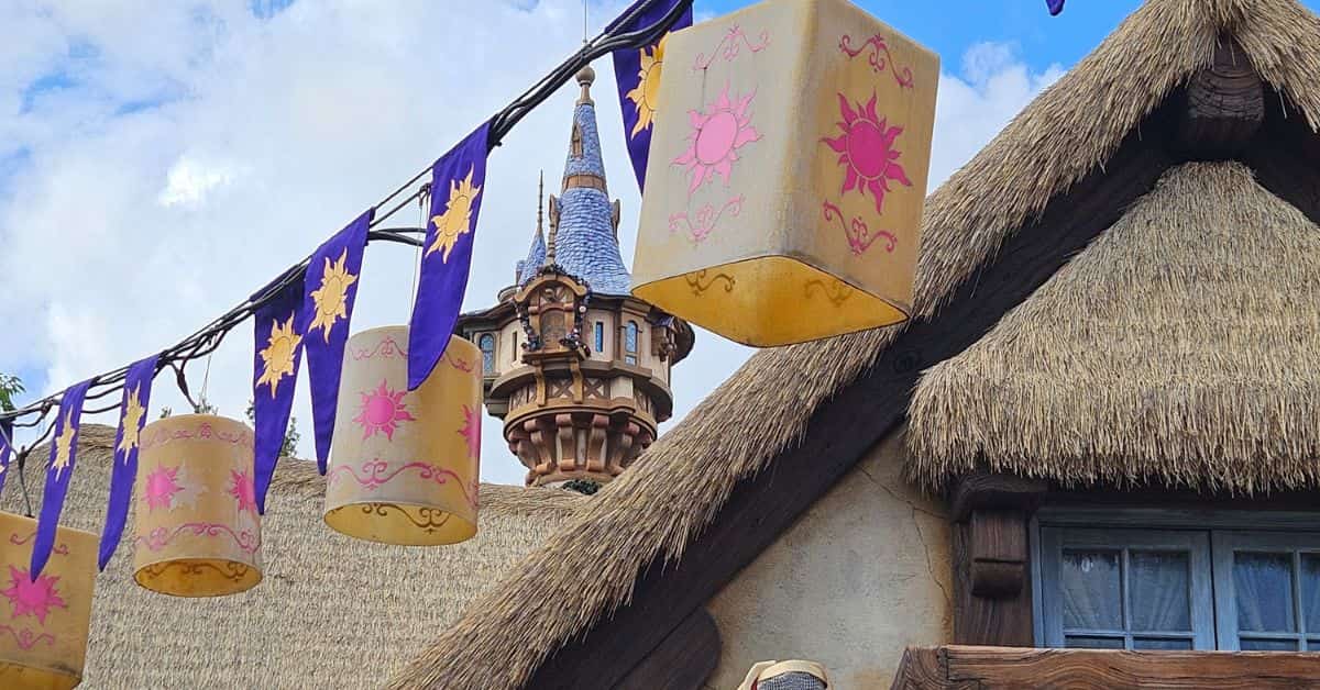 Rapunzel's Tower as seen from Tangled Rest Area