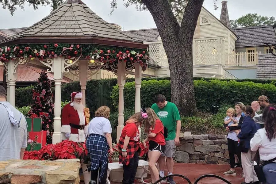 Meeting Santa in Magic Kingdom