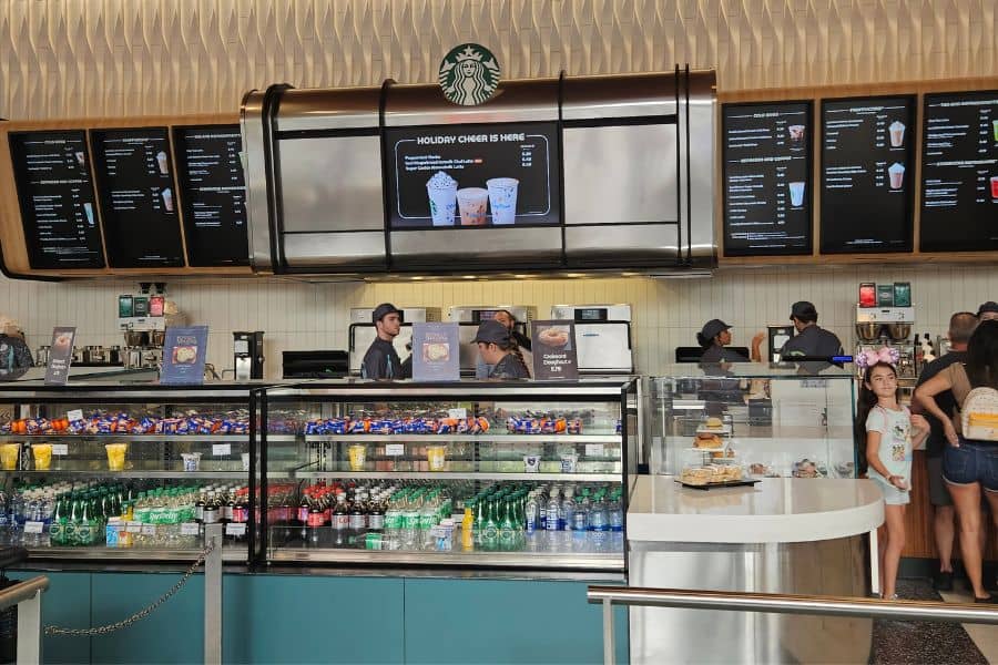 Inside EPCOT Starbucks