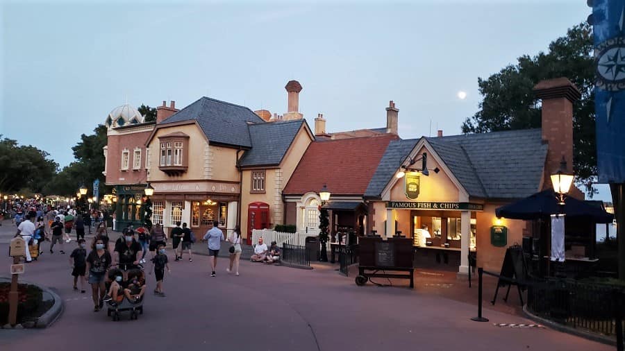 UK Pavilion at night