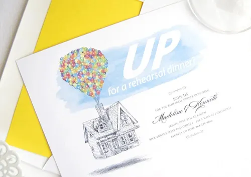 Up Themed Wedding Invitation