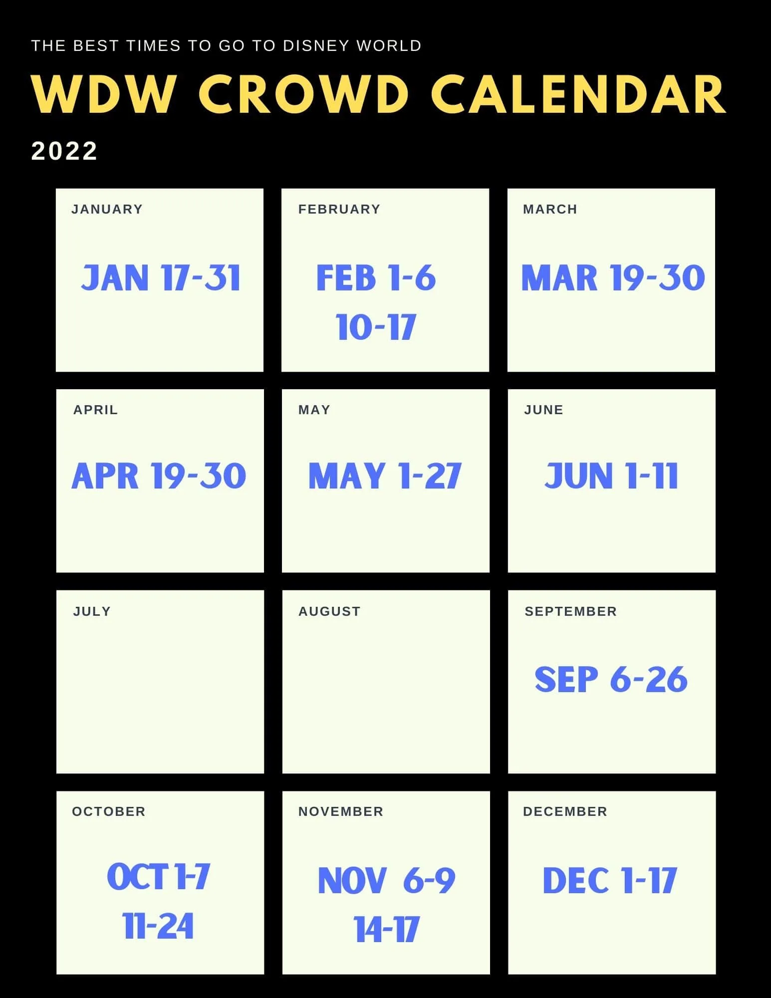 Disney Crowd Calendar May 2022 Disney World Crowd Calendar 2022 - Disney Insider Tips